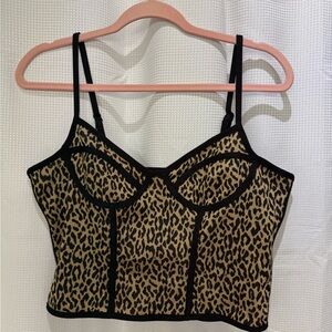 Leopard Print Balconette Top